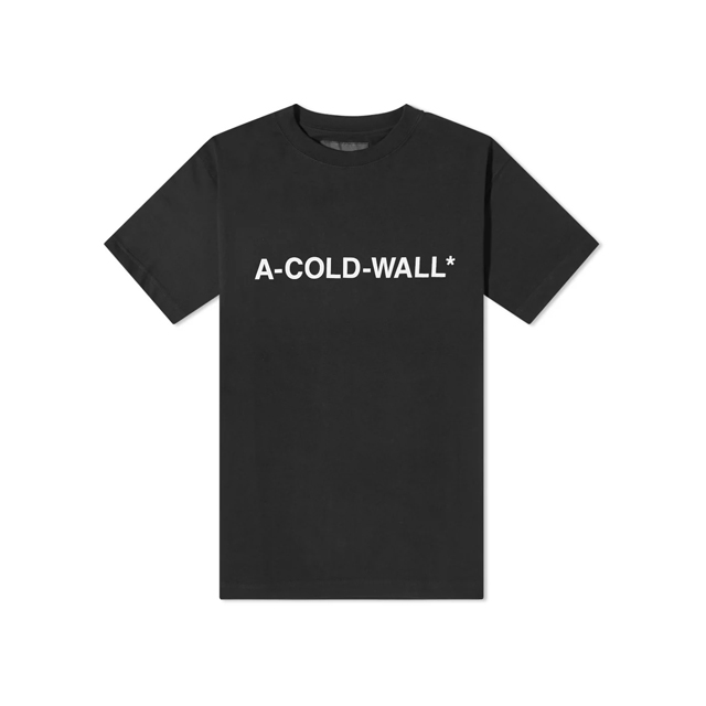 어콜드월 니티드 에센셜 로고 반팔 티셔츠 블랙 남성 ACWMTS063 BLACK